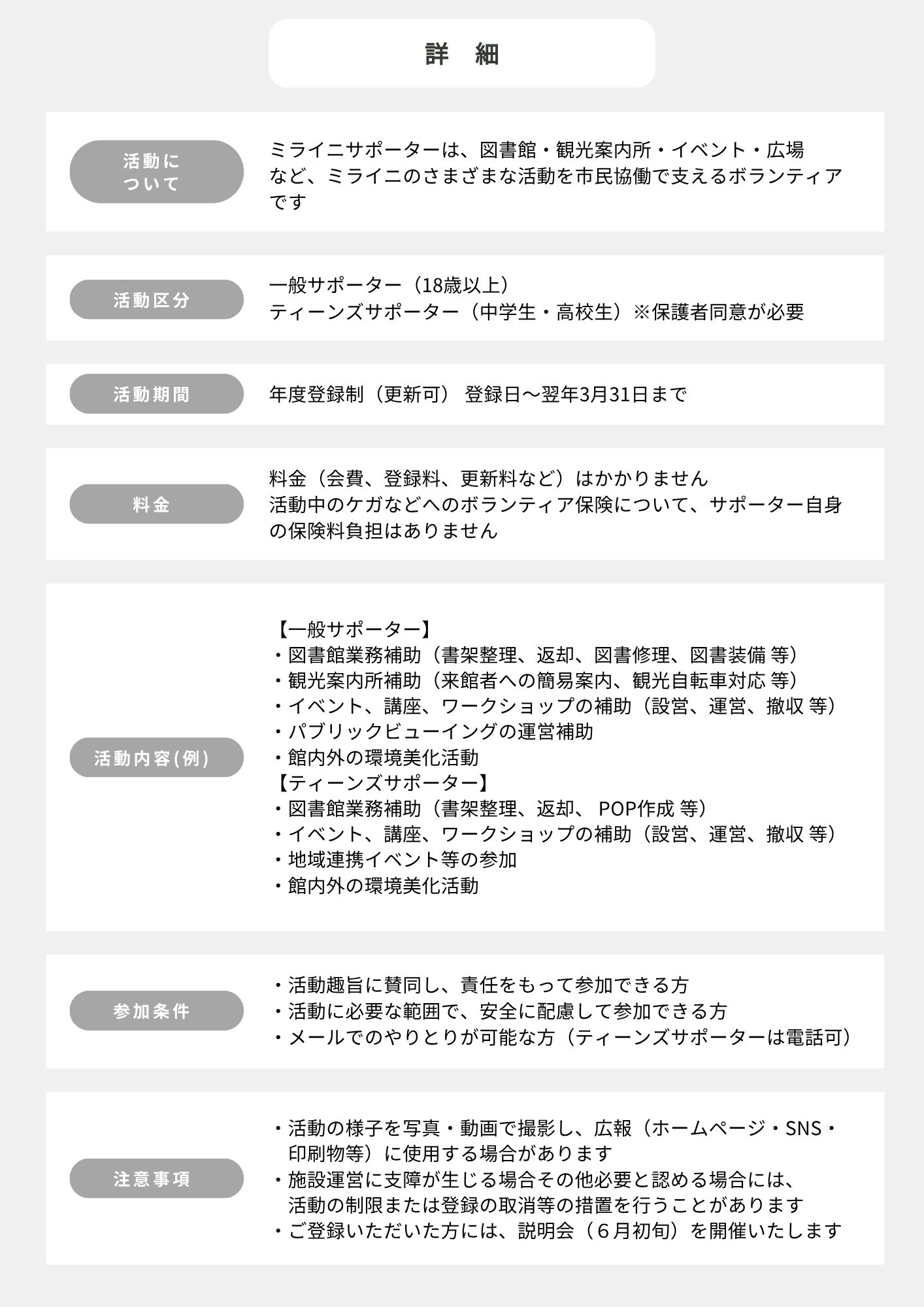 ミライニサポーターちらし裏